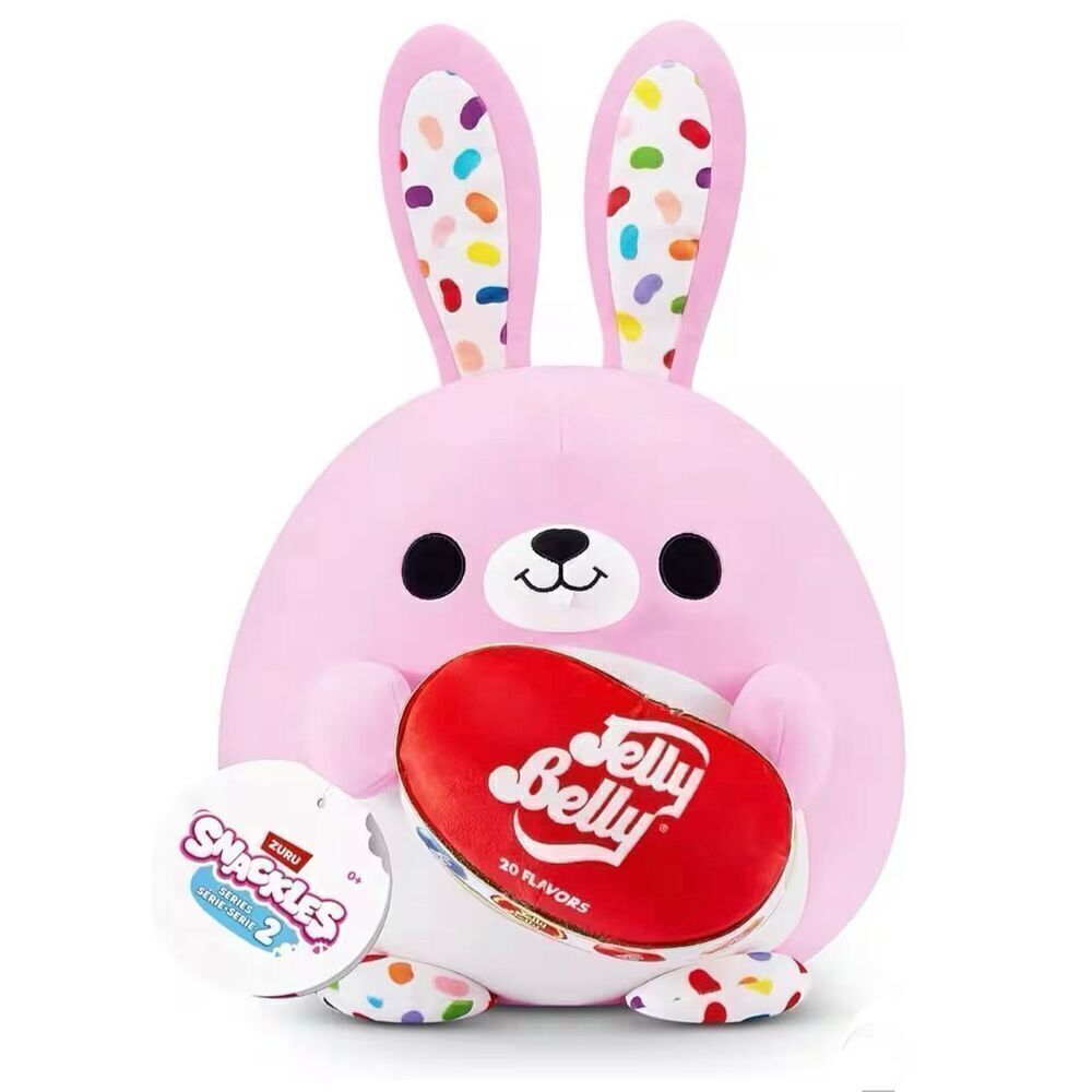 NWT ZURU Snackles Series 2 Pink Jelly Belly Plush Soft Collection Flossie Rabbit